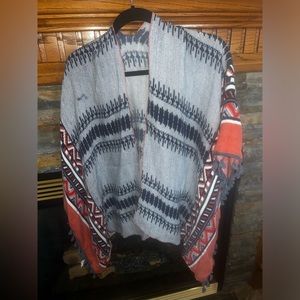 Beautiful O/s multiple color Poncho